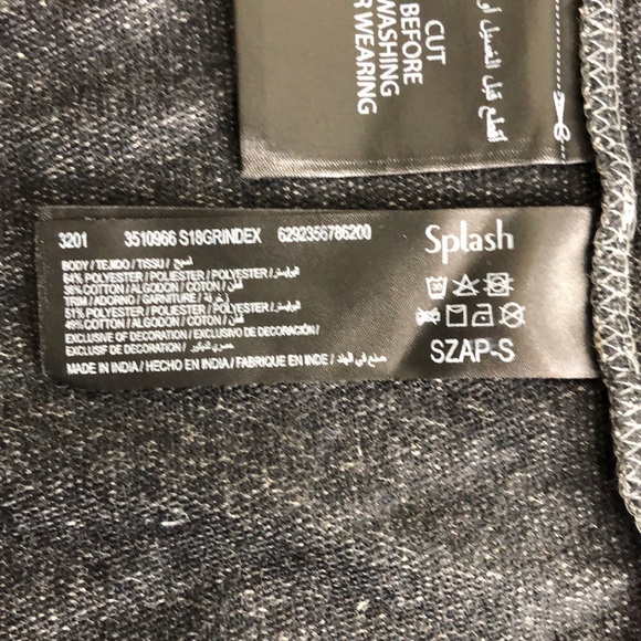 SPLASH Long Gray Sweater Cardigan w Long Sleeves - Picture 5 of 8